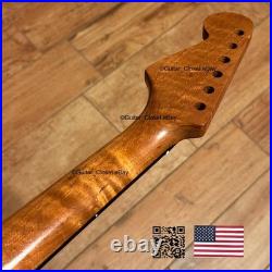 Roasted Flame Maple Rosewood Strat Neck Fits Warmoth & Fender Bodies 2SMG