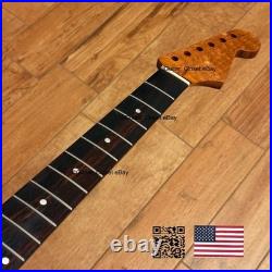 Roasted Flame Maple Rosewood Strat Neck Fits Warmoth & Fender Bodies 2SMG