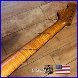 Roasted Flame Maple Rosewood Strat Neck Fits Warmoth & Fender Bodies 2SRF
