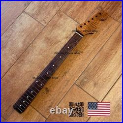 Roasted Flame Maple Rosewood Strat Neck Fits Warmoth & Fender Bodies 2SRF