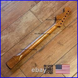 Roasted Flame Maple Rosewood Strat Neck Fits Warmoth & Fender Bodies 2SRF