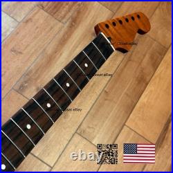 Roasted Flame Maple Rosewood Strat Neck Fits Warmoth & Fender Bodies SR2A