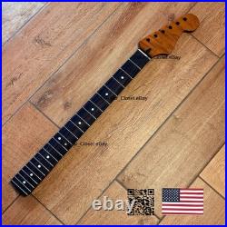 Roasted Flame Maple Rosewood Strat Neck Fits Warmoth & Fender Bodies SR2A