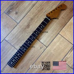 Roasted Flame Maple Rosewood Strat Neck Fits Warmoth & Fender Bodies SR2P