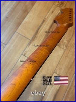 Roasted Flame Maple Rosewood Strat Neck Satin Fits Warmoth & Fender body SR022