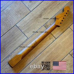 Roasted Flame Maple Rosewood Strat Neck Satin Fits Warmoth & Fender body SR022
