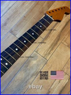 Roasted Flame Maple Rosewood Strat Neck Satin Fits Warmoth & Fender body SR022
