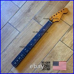 Roasted Flame Maple Rosewood Strat Neck Satin Fits Warmoth & Fender body SR022