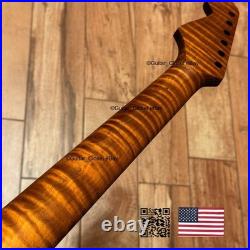 Roasted Flame Maple Rosewood Strat Stratocaster Neck Fits Warmoth & Fender SR2D