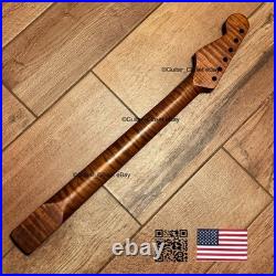 Roasted Flame Maple Rosewood Strat Stratocaster Neck Fits Warmoth & Fender SR2D