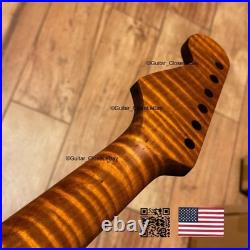 Roasted Flame Maple Rosewood Strat Stratocaster Neck Fits Warmoth & Fender SR2D