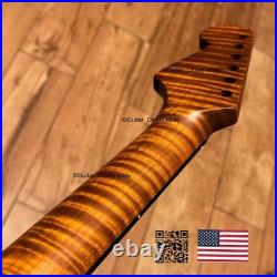 Roasted Flame Maple Rosewood Strat Stratocaster Neck Fits Warmoth & Fender SR2D Roasted Flame Maple Rosewood Strat Stratocaster Neck Fits Warmoth & Fender SR2D