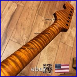 Roasted Flame Maple Rosewood Strat Stratocaster Neck Fits Warmoth & Fender SR2D