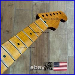 Roasted Flame Maple Stainless Strat Guitar Neck Nitro Satin Fits Fender SM22BA