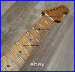 Roasted Flame Maple Stainless Strat Guitar Neck Nitro Satin Fits Fender SM22BB Roasted Flame Maple Stainless Strat Guitar Neck Nitro Satin Fits Fender SM22BB