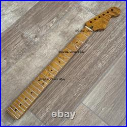 Roasted Flame Maple Stainless Strat Guitar Neck Nitro Satin Fits Fender SM22BB Roasted Flame Maple Stainless Strat Guitar Neck Nitro Satin Fits Fender SM22BB