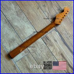 Roasted Flame Maple Stainless Strat Guitar Neck Nitro Satin Fits Fender SM22BC Roasted Flame Maple Stainless Strat Guitar Neck Nitro Satin Fits Fender SM22BC