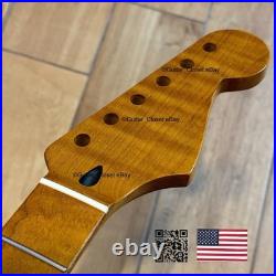 Roasted Flame Maple Stainless Strat Guitar Neck Nitro Satin Fits Fender SM22BN