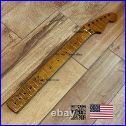 Roasted Flame Maple Stainless Strat Guitar Neck Nitro Satin Fits Fender SM22BN