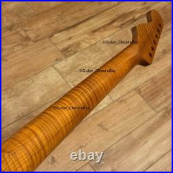 Roasted Flame Maple Stainless Strat Guitar Neck Nitro Satin Fits Fender SM22BT Roasted Flame Maple Stainless Strat Guitar Neck Nitro Satin Fits Fender SM22BT