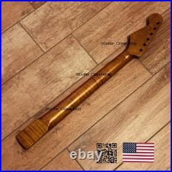 Roasted Flame Maple Stainless Strat Guitar Neck Nitro Satin Fits Fender SM22G
