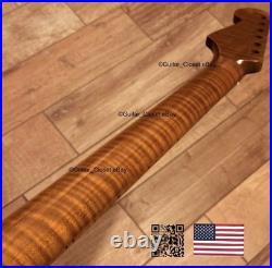 Roasted Flame Maple Strat Guitar Neck Nitro Satin Fits Fender Warmoth Body SM22C