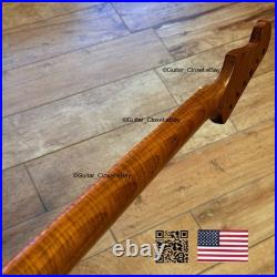 Roasted Flame Maple Strat Guitar Neck Nitro Satin Fits Fender Warmoth Body SM2E
