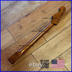 Roasted Flame Maple Strat Guitar Neck Nitro Satin Fits Fender Warmoth Body SM2E