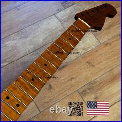 Roasted Flame Maple Strat Guitar Neck Nitro Satin Fits Fender Warmoth Body SM2E