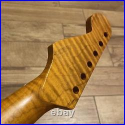 Roasted Flame Maple Strat Guitar Neck Nitro Satin Fits Warmoth & Fender SM22B0