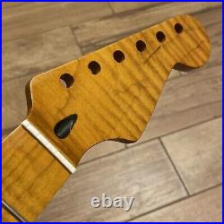 Roasted Flame Maple Strat Guitar Neck Nitro Satin Fits Warmoth & Fender SM22B0