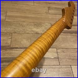 Roasted Flame Maple Strat Guitar Neck Nitro Satin Fits Warmoth & Fender SM22B0