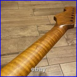 Roasted Flame Maple Strat Guitar Neck Nitro Satin Fits Warmoth & Fender SM22B0