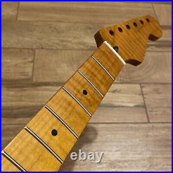 Roasted Flame Maple Strat Guitar Neck Nitro Satin Fits Warmoth & Fender SM22B0