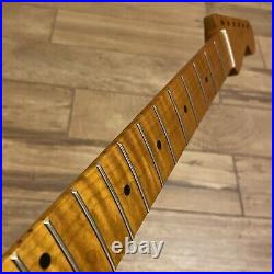 Roasted Flame Maple Strat Guitar Neck Nitro Satin Fits Warmoth & Fender SM22B0