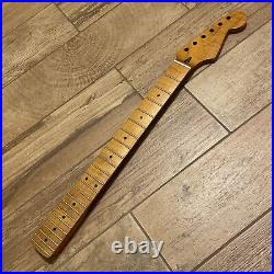 Roasted Flame Maple Strat Guitar Neck Nitro Satin Fits Warmoth & Fender SM22B0