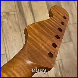 Roasted Flame Maple Strat Guitar Neck Nitro Satin Fits Warmoth & Fender SM22B3