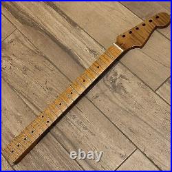 Roasted Flame Maple Strat Guitar Neck Nitro Satin Fits Warmoth & Fender SM22B3