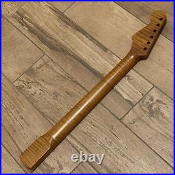 Roasted Flame Maple Strat Guitar Neck Nitro Satin Fits Warmoth & Fender SM22B3