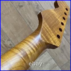 Roasted Flame Maple Strat Guitar Neck Nitro Satin Fits Warmoth & Fender SM22B5 Roasted Flame Maple Strat Guitar Neck Nitro Satin Fits Warmoth & Fender SM22B5
