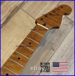 Roasted Flame Maple Strat Guitar Neck Satin Fits Fender & Warmoth Body SM22BG