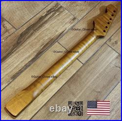 Roasted Flame Maple Strat Guitar Neck Satin Fits Fender & Warmoth Body SM22BG