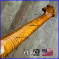 Roasted Flame Maple Strat Guitar Neck Satin Fits Fender & Warmoth Body SM22R