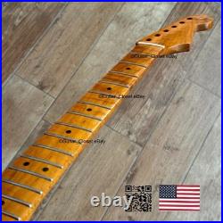 Roasted Flame Maple Strat Guitar Neck Satin Fits Fender & Warmoth Body SM22R