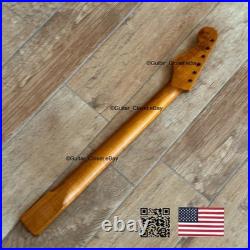 Roasted Flame Maple Strat Guitar Neck Satin Fits Fender & Warmoth Body SM22R