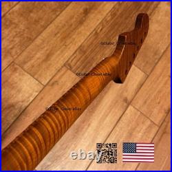 Roasted Flame Maple Strat Guitar Neck Satin Fits Fender & Warmoth Body SM2A