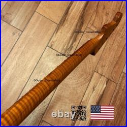Roasted Flame Maple Strat Guitar Neck Satin Fits Fender & Warmoth Body SM2B