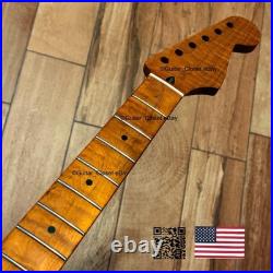 Roasted Flame Maple Strat Guitar Neck Satin Fits Fender & Warmoth Body SM2B