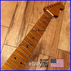 Roasted Flame Maple Strat Guitar Neck Satin Fits Fender & Warmoth Body SM2C