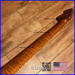 Roasted Flame Maple Strat Guitar Neck Satin Fits Fender & Warmoth Body SM2F